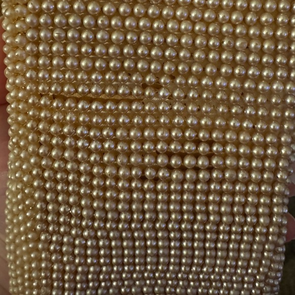 Vintage John Wind champagne beaded clutch - Picture 5 of 7